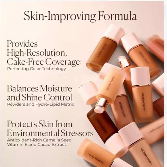 NIB- Laura Mercier Real Flawless Weightless Perfecting Waterproof Foundation- - Picture 7 of 11